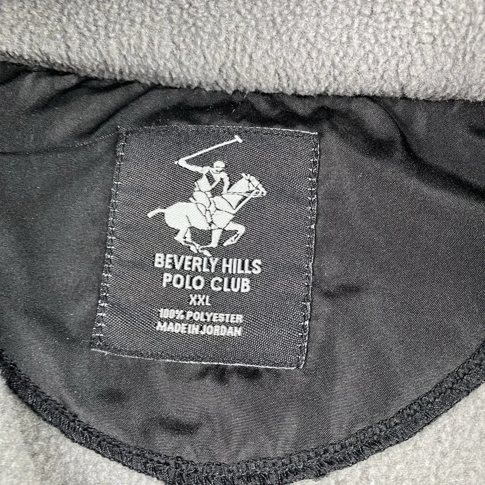 Beverly Hills Polo Club‎ Jacket Mens XXL Gray Black Fleece Zip Front
